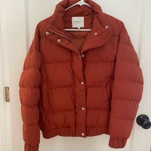 Anthropologie Rust Puffer Jacket